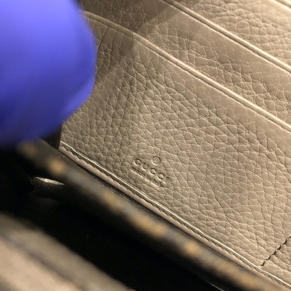 Gucci Grey Soho Interlocking G Zip Around Long Wallet Sku#84491 (Gently used) - Picture 15 of 16